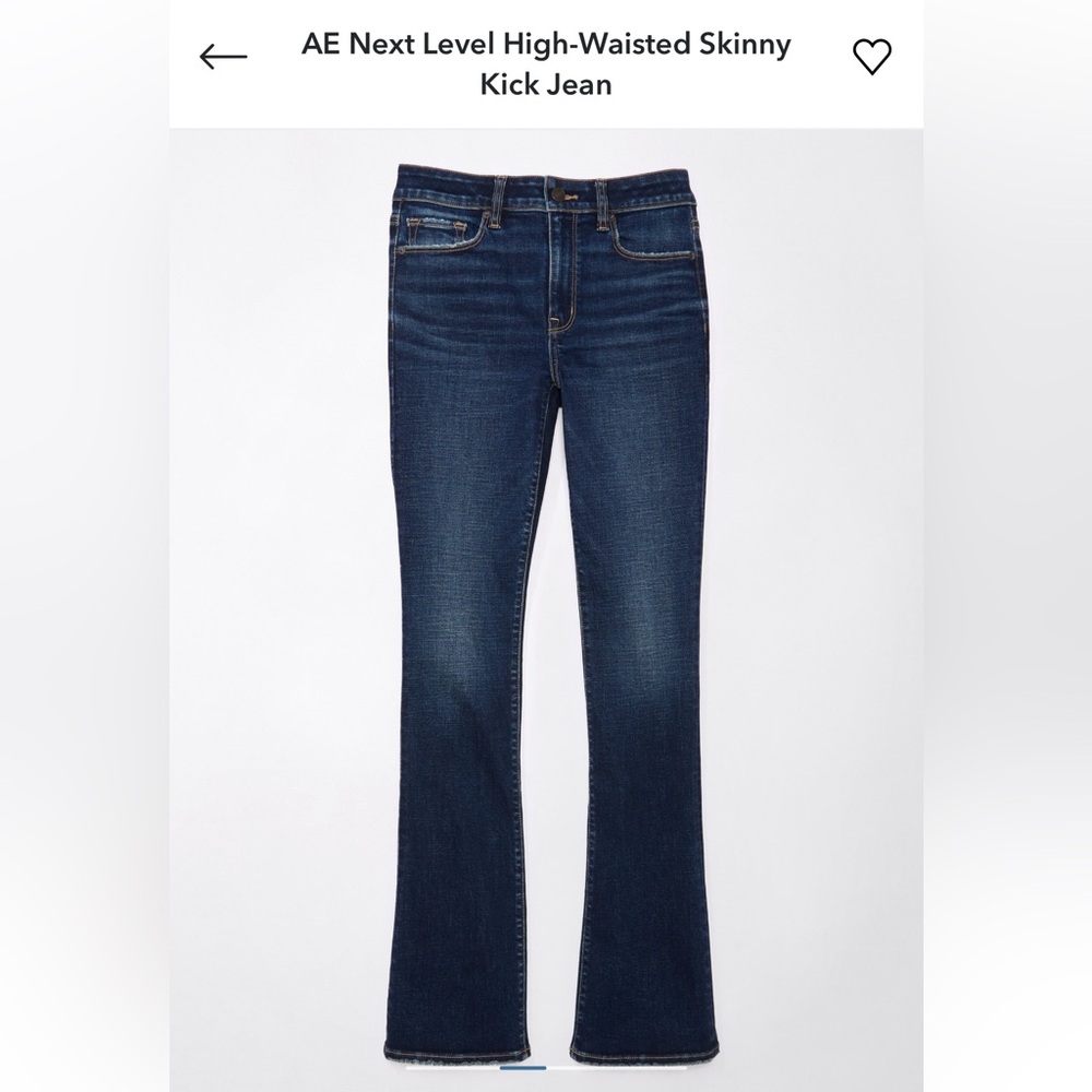 American Eagle Outfitters Dark Blue High-Waisted Jeans